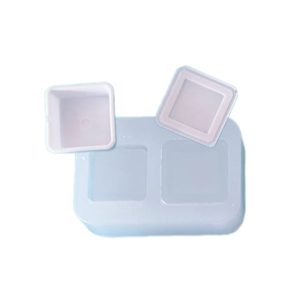 Miniatyr Dessertbricka Form Miniatyrmatlek UV-hartsform för DIY-kök