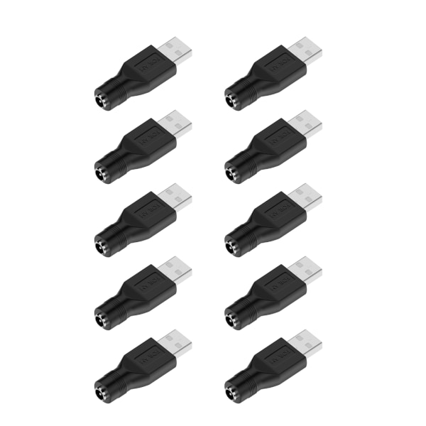 10 st Typ C power typ C USB till DC5,5x2,1mm kontakt Power typ C/ USB /Mirco M/minikontakter null - To micro male