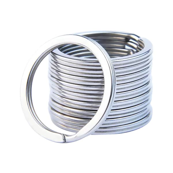 20 stk. 20 mm/25 mm/30 mm Split Nøgleringe Sølv Rustfrit Stål Runde Nøgleringe Steel ring 25mm