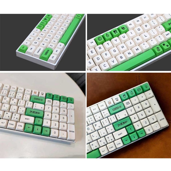 137 för Key Avocado Keycaps XDA Profile Dye-Sub Personliga PBT Keycaps för Mekaniskt tangentbord GK61 64 84 96 Layout US