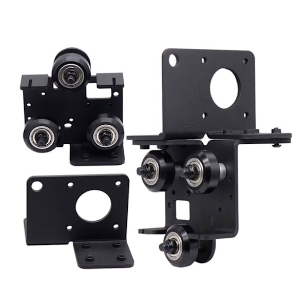 3D-skrivare Uppgraderingskit Dubbelväxlad Extruder Monteringsplatta Remhjulssats för Ender 3