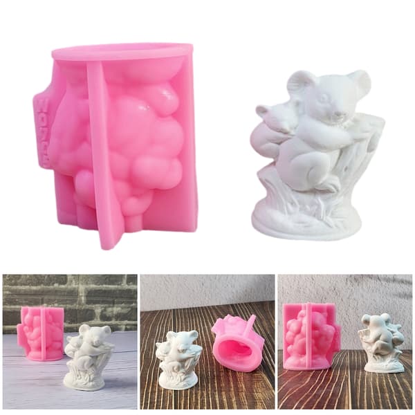 Koala med Baby Form Silikoneforme Ornament Støbeforme Gipsforme