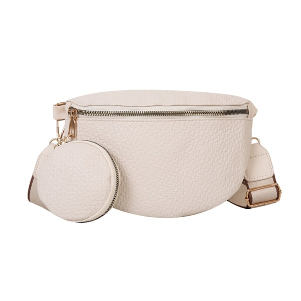 Midjeväska PU Läder Magväska Myntväska Stor Bältesväska Dam Crossbody Midjeväska Koreansk Stil Axelväska