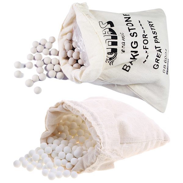 500 g Cordierite Paj Baking Beans Beads Press Stone Vikter med förvaringspåse Hög temperatur