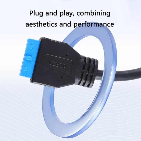 USB3.0 19PIN Header 1 till 2 Förlängningssplitterkabel 19Pin Intern Förlängning