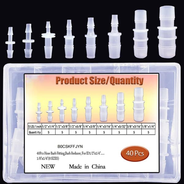 Stabila Plastslangskopplingar Paket 40st Luft Vattenpump Adapter Set
