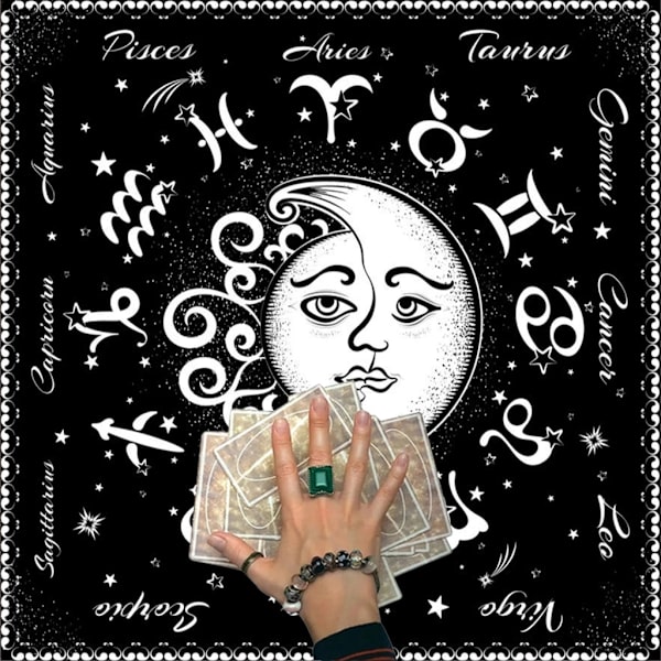 50x50/60x60/75x75cm Tarot Bordsduk Matta Geometriska Spådomar Bordsduk Brädspel Orakelkort Pad Runstöd Matta