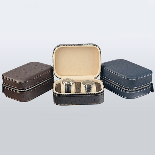 Microfiber Läder Watch Box Bärbar Watch Storage Box Europeisk Watch Box Mekanisk Watch Storage Box Watch Box Black - Watch ring bit