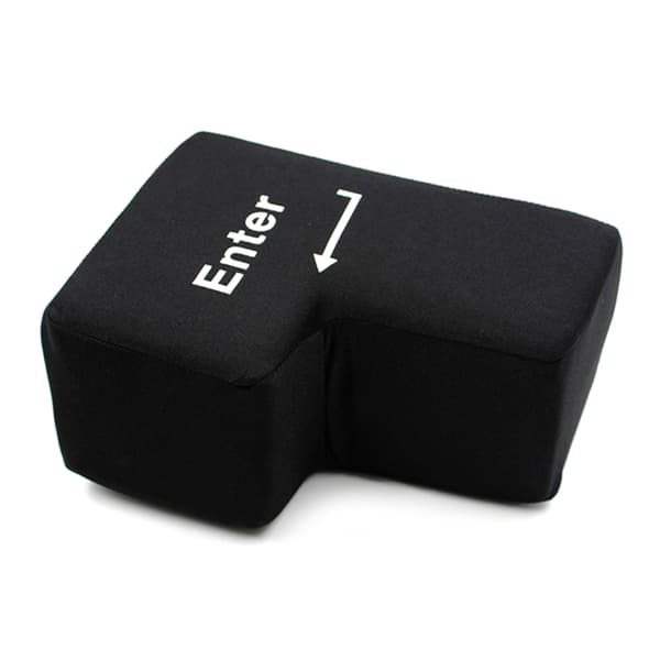 Stor Enter-tast Puteknapp USB Stor Enter Stressreduserende Pute Gaveleke