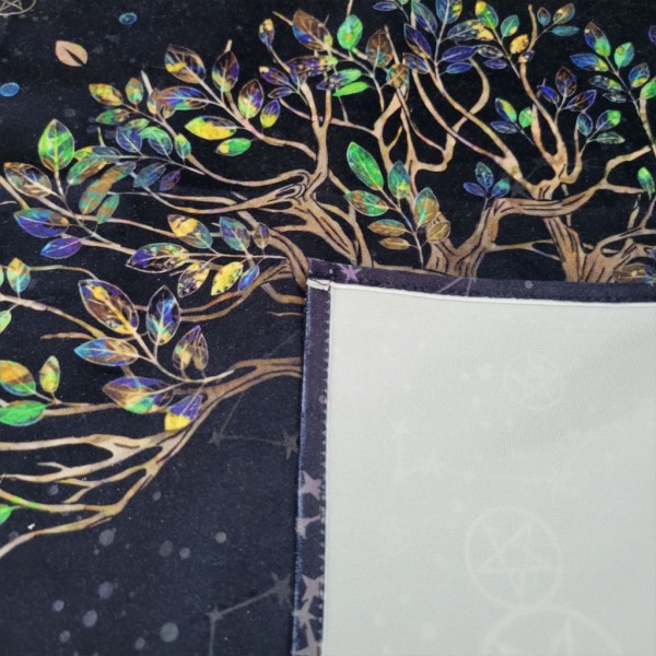 Tree of Life Pentakler Element Altare Tarotduk Duk Sammet Astrologi Tarot Spådomskort Bordsduk Gobeläng