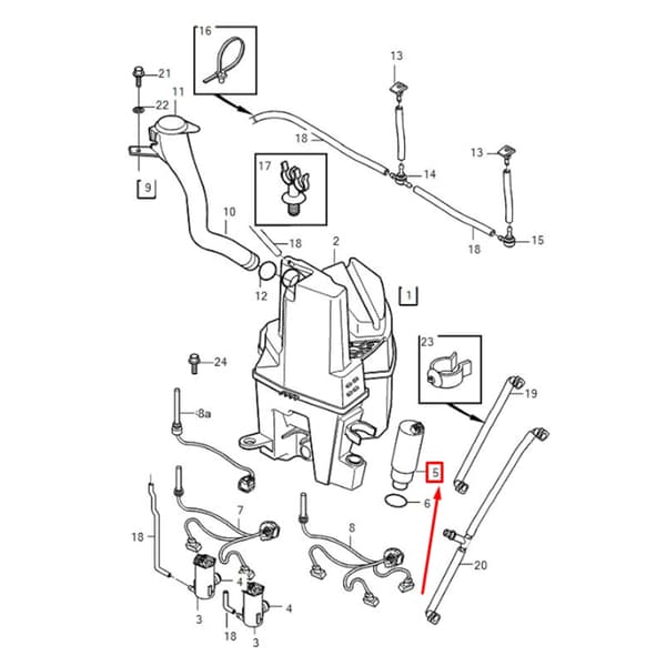 Frontlyktspylermotor 30663273 Erstatningsdel for XC90