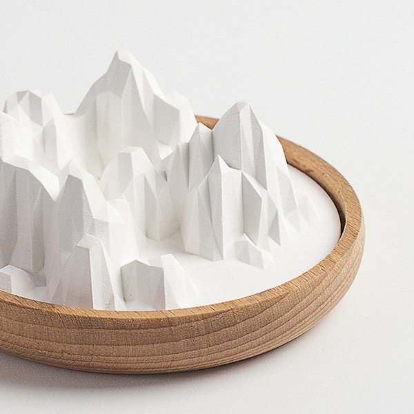 Bergsform kiselgur Dofter Diffuser Skrivbord Badrumsbänk Bordsdekoration för hem Festprydnad nyår White