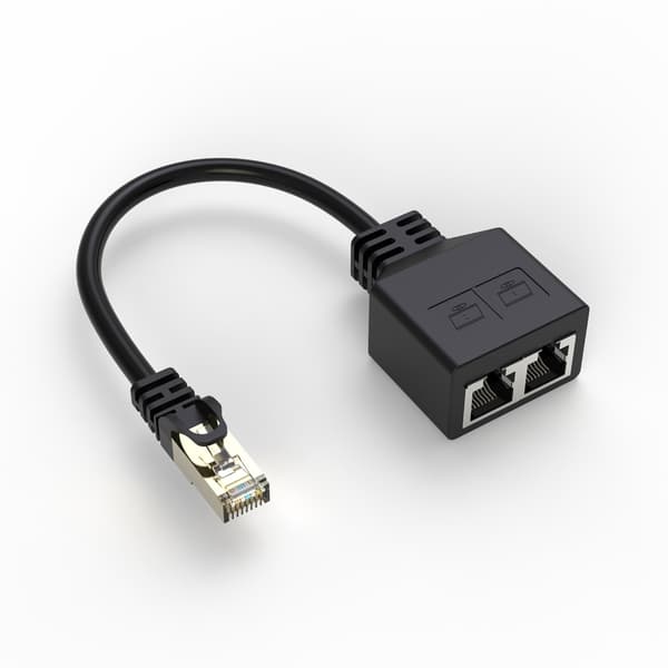 RJ45 Ethernet Splitter Kabel 1 Han til 2 Hun LAN Ethernet Splitter til Cat5