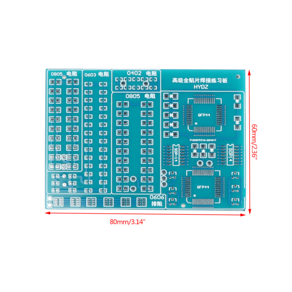 1 set SMT SMD-komponentsvetsövningstavla Lödning DIY Kit Resitor Diod Transistor Learning Elektroniskt tillbehör