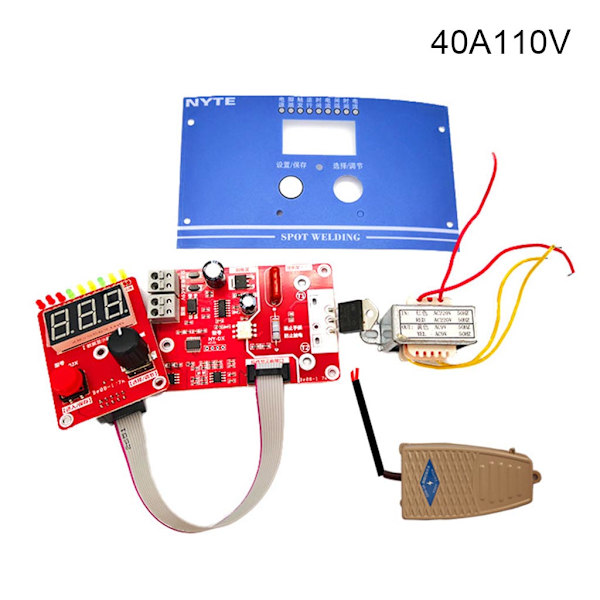 Dubbelpuls Punktsvets DIY Kontrollkort 110V 220V för DIY Enkel Batterisvets Utveckling Svetsning Lättvikt