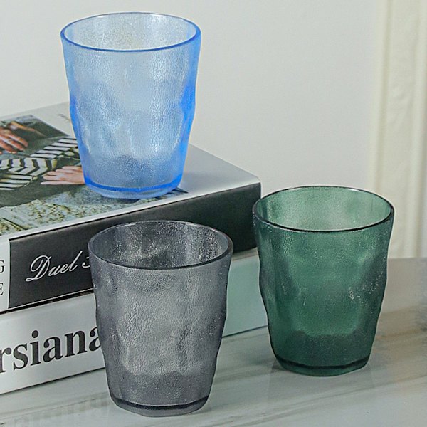 Krosssäkert vinglas 220 ml okrossbara vattenglas Dryckesglas i akryl Återanvändbara frostade koppar för barfest Light Green