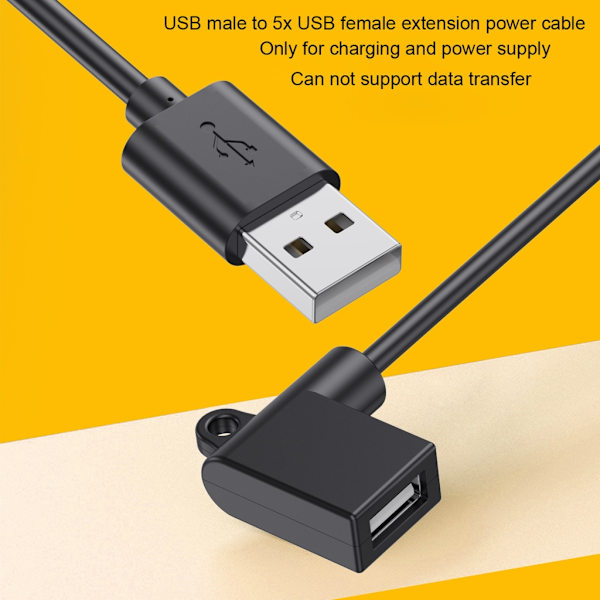 USB Han til 5 USB Hun Forlænger Strømkabel til 5V LED Lys Lampe Ventilator