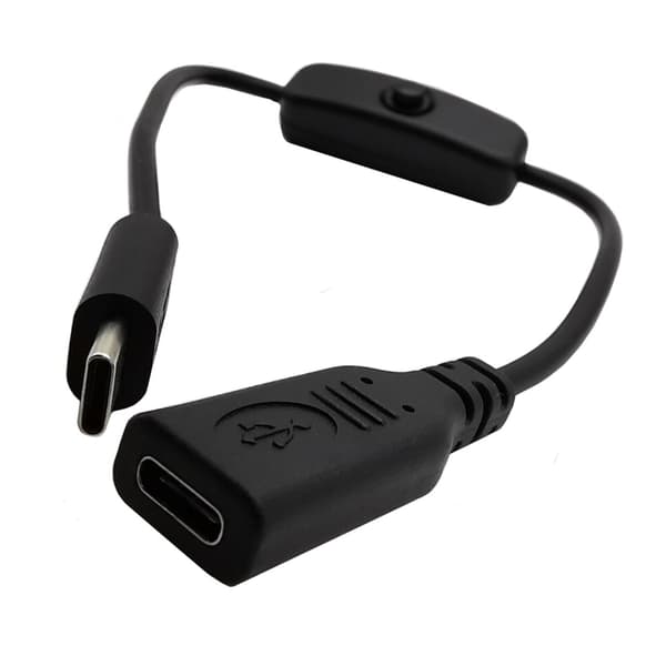 Typ C Laddningsförlängningssladd USB C till C Strömkabel Biltillbehör 30cm