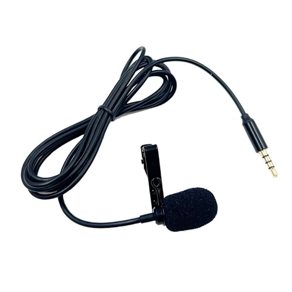Bärbar 3,5 mm Lavalier Clip-on Mikrofon för Klar Inspelning Rundstrålande Mic Slips Nål Hands Free Lavalier Mikrofoner