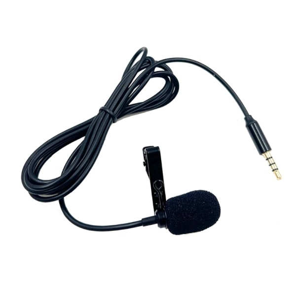 Bærbar 3,5 mm Lavalier Clip-on Mikrofon til Klar Optagelse Omnidirektionel Mic Revers Nål Håndfri Lavalier Mikrofoner