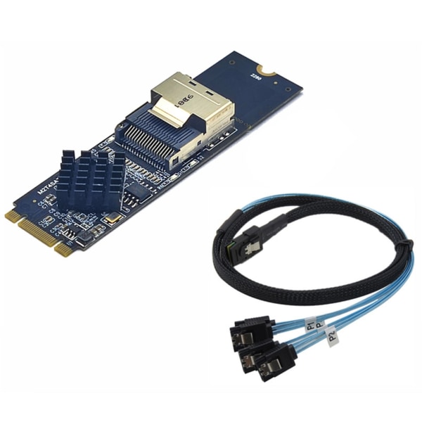 Utöka lagringskapaciteten med M.2 NVME till SFF 8087 Adapter Card Expansion Card Mini SA36PIN/SATA hårddiskadapter A