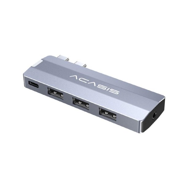5-i-1 Type-C Dockingstation Usb3.2 PD 100W Laddning 3.5mm Audio AUX Thunderbolt3-kompatibel USB HUB Splitt