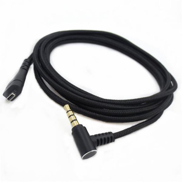 Aftageligt 3,5 mm gaming-hovedtelefonkabel med lydstyrkekontrol 2M til Arctis 3 5 7 Pro gaming-headset lydkabel