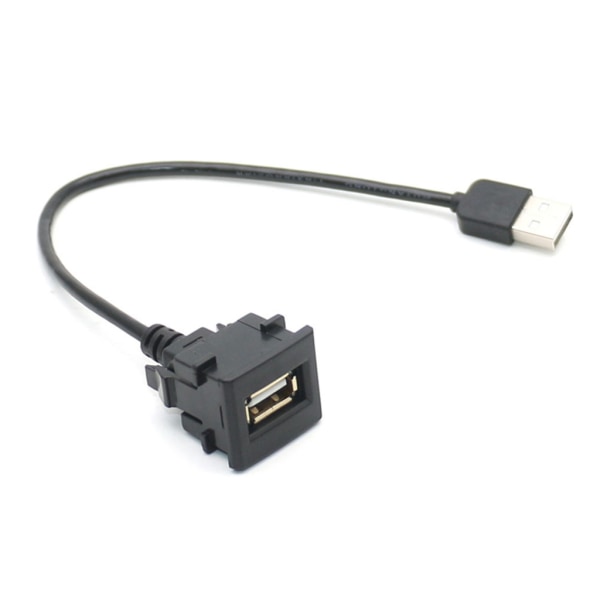 Car Dashboard Mount USB Port Panel hane till hona plastförlängningskabel