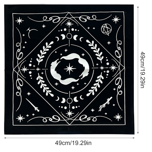 19x19in flanell Tarot Duk Rune Divination Altar Tarot Patch Cover för trollkarlar Dagliga brädspel Card Pad J