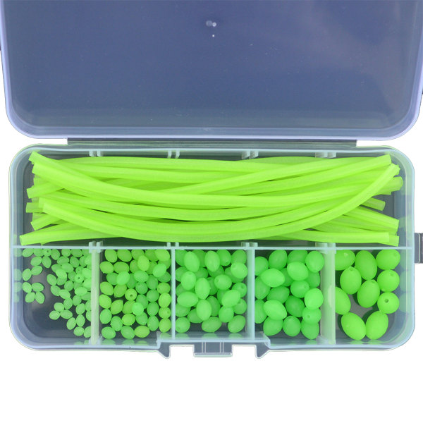 170 stk/eske Selvlysende Fiske Assortert Oval Form Perler Natt Lysende Tube Utstyr