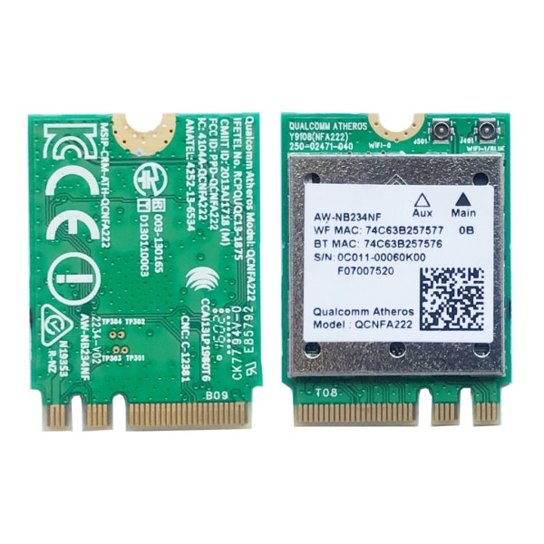 Höghastighets trådlös nätverksadapterkort 300 Mbps dataöverföring Bluetooth-kompatibel 4.0 för bärbara datorer med M.2-NGFF Interface