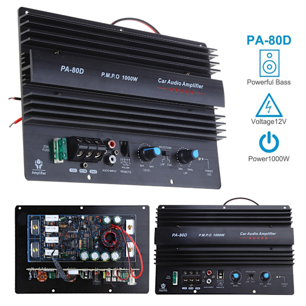 1000W Vahvistinkortti Mono Tehovahvistin Soitin Tehokas Basso Subwoofer Vahvistin