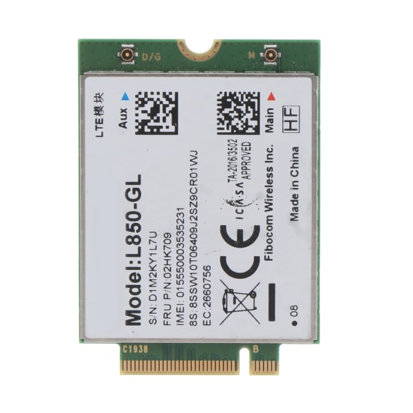Fibocom L850-GL M.2 Card 01AX792 4G LTE trådlös modul för Lenovo ThinkPad X1 Carbon Gen6 X280 T580 T480s L480 X1 Yoga