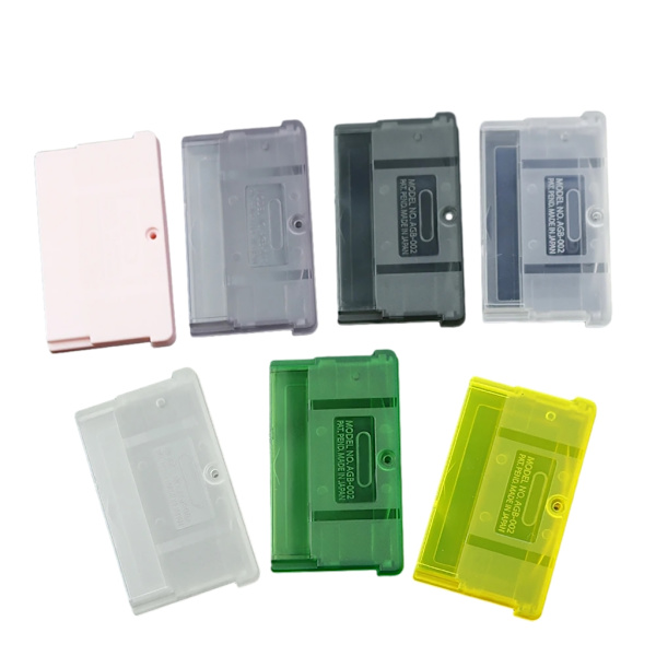Game Cartridge Housing Shell Anti Scratch Cover Skal med skruvar Game Card Case Box Transparent light bl