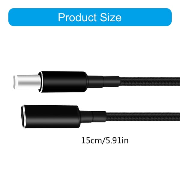 DC7.4x5.0mm Hane till USB Typ C PD Laddarkabel Strömkabel för USB C Enheter