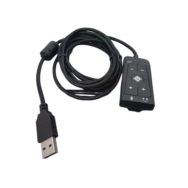 Fordyp deg i realistisk lyd USB-adapter Eksternt lydkort 3,5 mm headset mikrofoner for Cloud2 7.1 headset