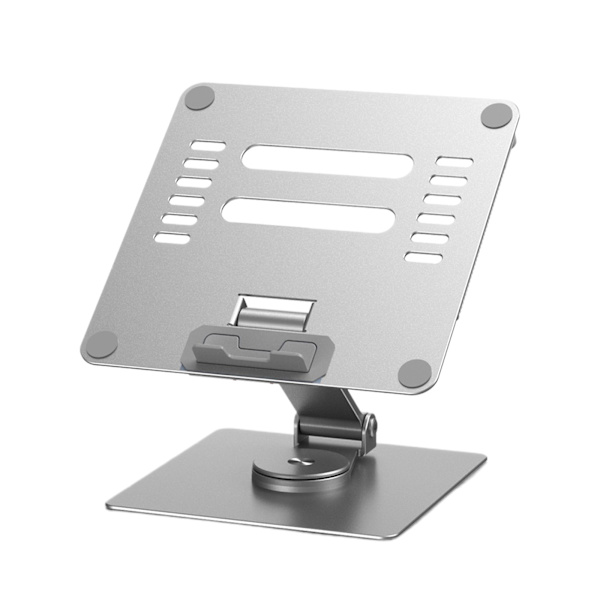 Justerbart laptopstativ med 360° roterende base Ergonomisk aluminium laptopholder Foldbar til 10-17\" laptops