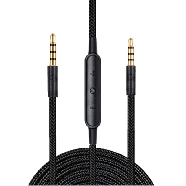 Solid erstatningshodetelefonledning med mikrofoner for G433 G233 GPRO X-headset 2 meters