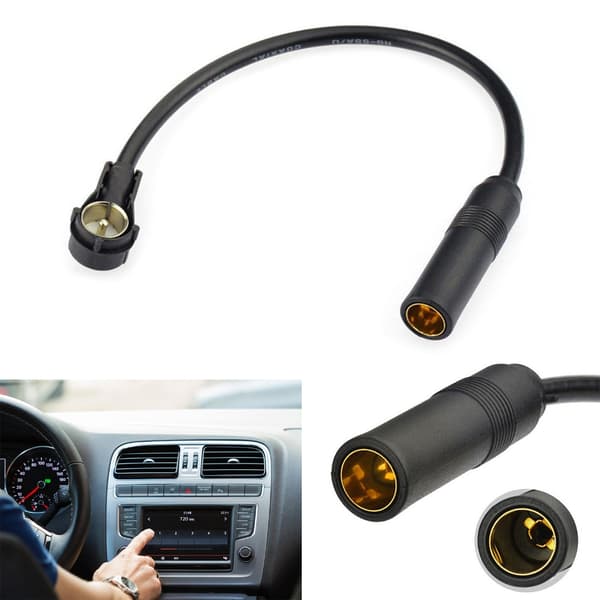 Til bilradioantenneadapterkabel 30 cm med DIN 41585 han-til-hun-stik