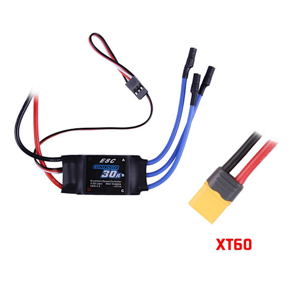 XXD 30A borstlös motorhastighetskontroll för helikopter Mini Quadcopter Drönare Tillbehör 30A welding T plug