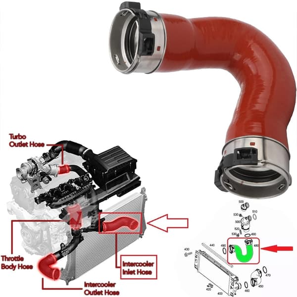 Intercooler-slange for Sprinter 906 9065285182 Turbolader Inntaksrør