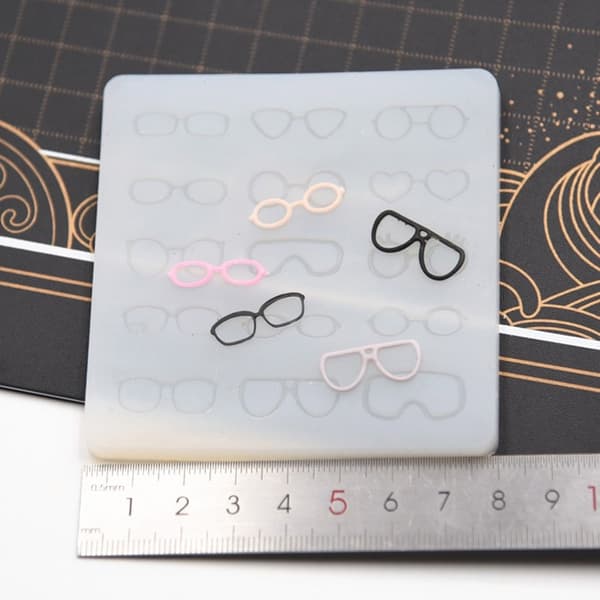DIY Keramik Ler Dukke Ansigt Brille Ramme Silikoneform Holdbare Harpiksforme