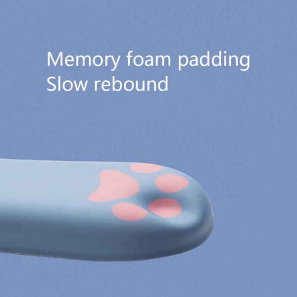 Söt för Cat Paw Memory Foam Handledsstöd Mus Tangentbordsdyna med handledsstöd Slitstark datorkudde Stöddyna Handled Green