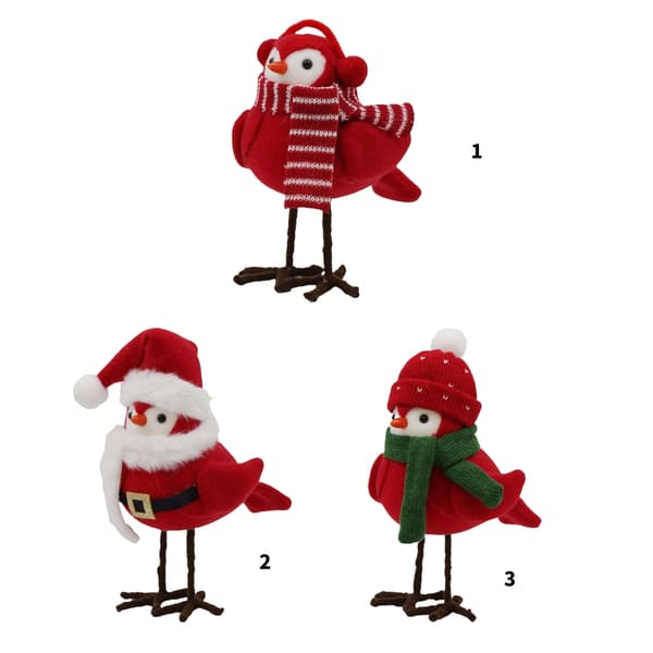 Julerødhet Simulerte Fugler Dekorasjon Ornament for Hjem Festlig Bordplate Style 2