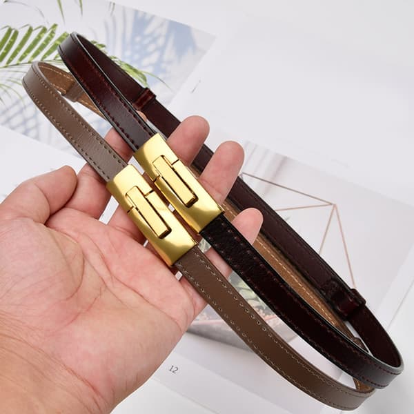 Retro midjeband för kvinnor Elegant läderrepbälte Mångsidig enfärgad camel