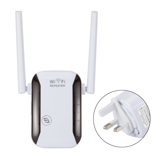 WiFi Range Extender Internet Booster Router Trådlös Signal Repeater Förstärkare Full täckning UK