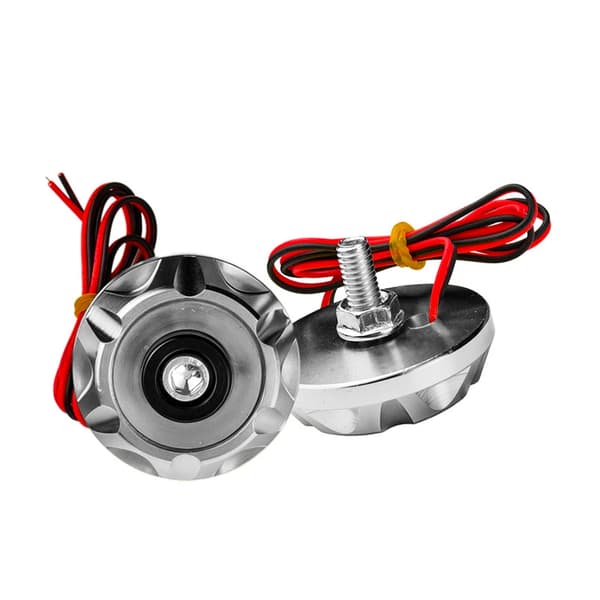 Starka LED Motorcykel Blinkers Anti Vibration Förbättrad Natt Synlighet Silver