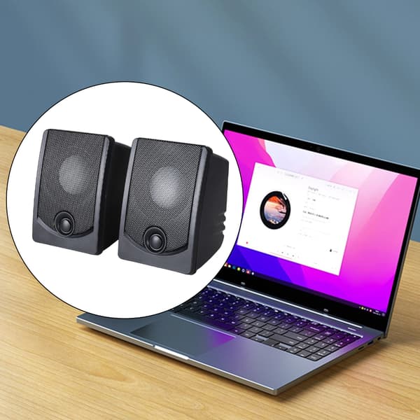 2 stk. Praktisk Desktop PC Højttaler 3W Computerhøjttaler til lydoutput