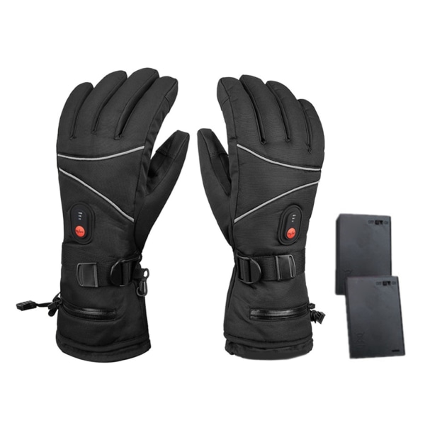 Uppvärmda handskar Temperaturjusterbara elektriska uppvärmda handskar Camping handvärmare Vintervarma pekskärmshandskar för män
