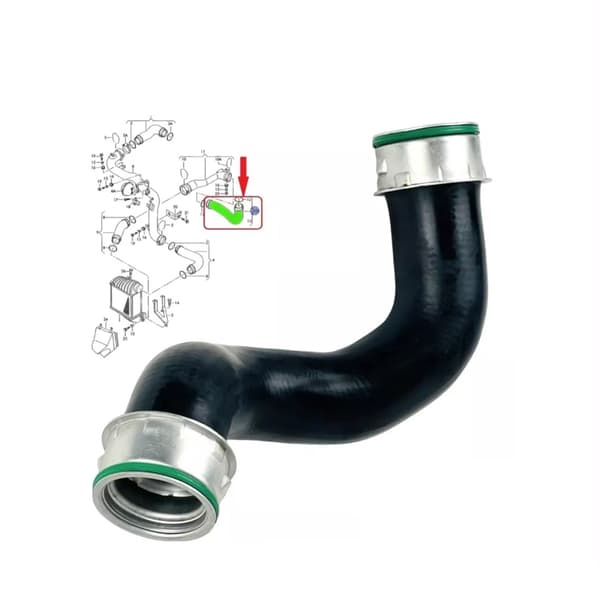 Luftinntaksslange for Golf 01J0145822 Erstatning Intercooler Slange